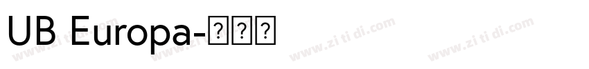 UB Europa字体转换